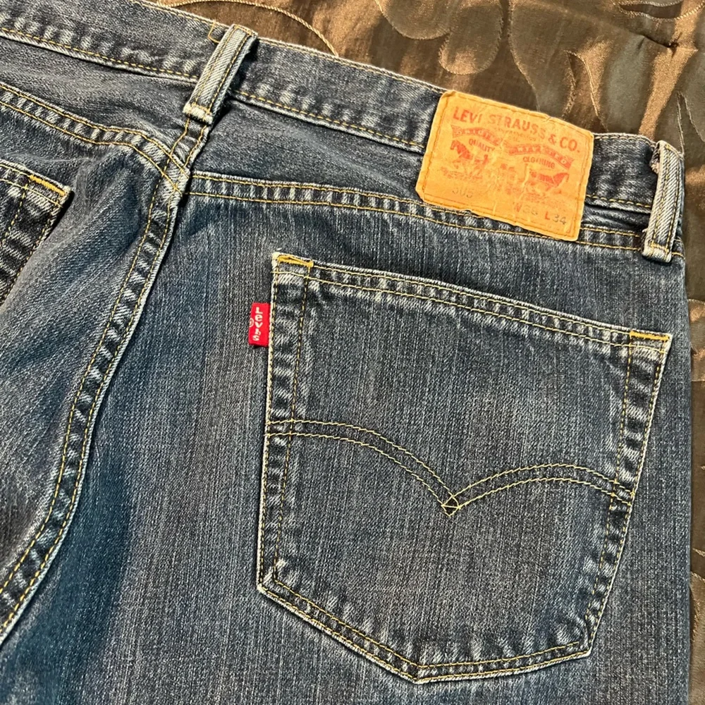 Levi's 505 Men's Dark Blue Straight Jeans 36x34